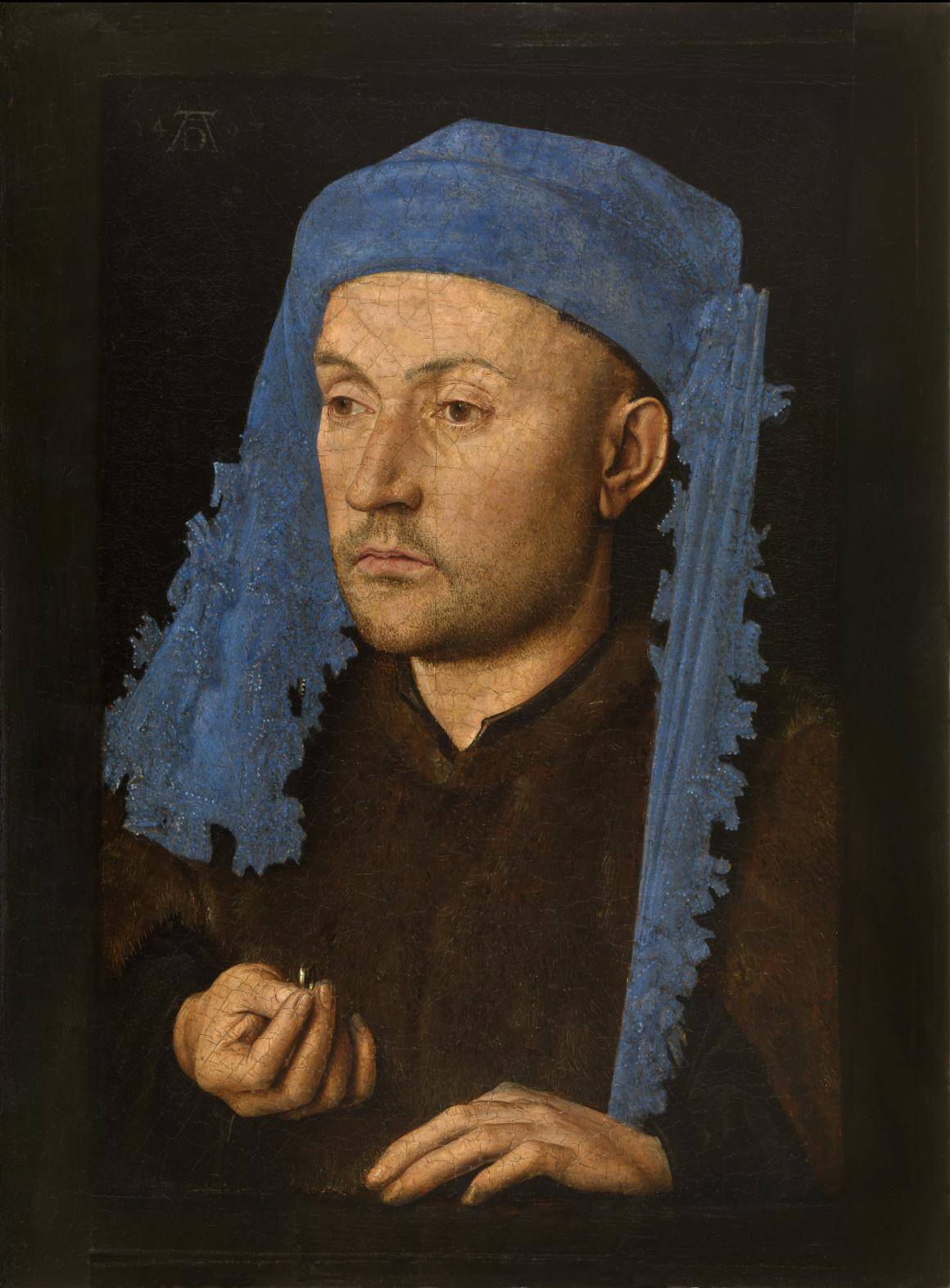 Jan van Eyck, Portrait of a Man with a Blue Chaperon