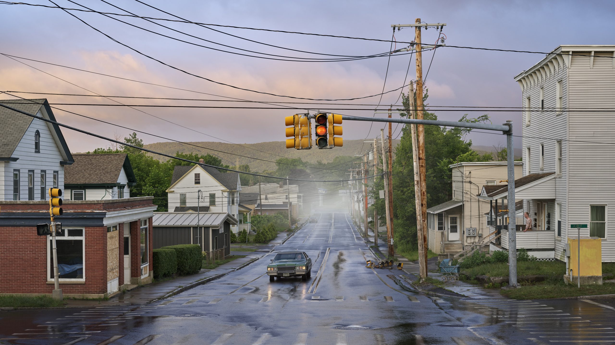 GREGORY CREWDSON, Alone Street, 2018-2019, Digital pigment Print, Image size_ 50 x 88.9 in. © Gregory Crewdson