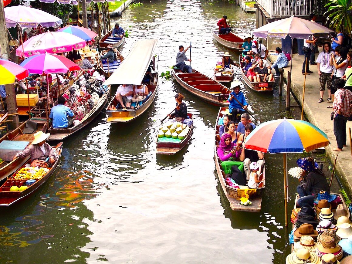 cosa vedere vicino bangkok mercati galleggianti