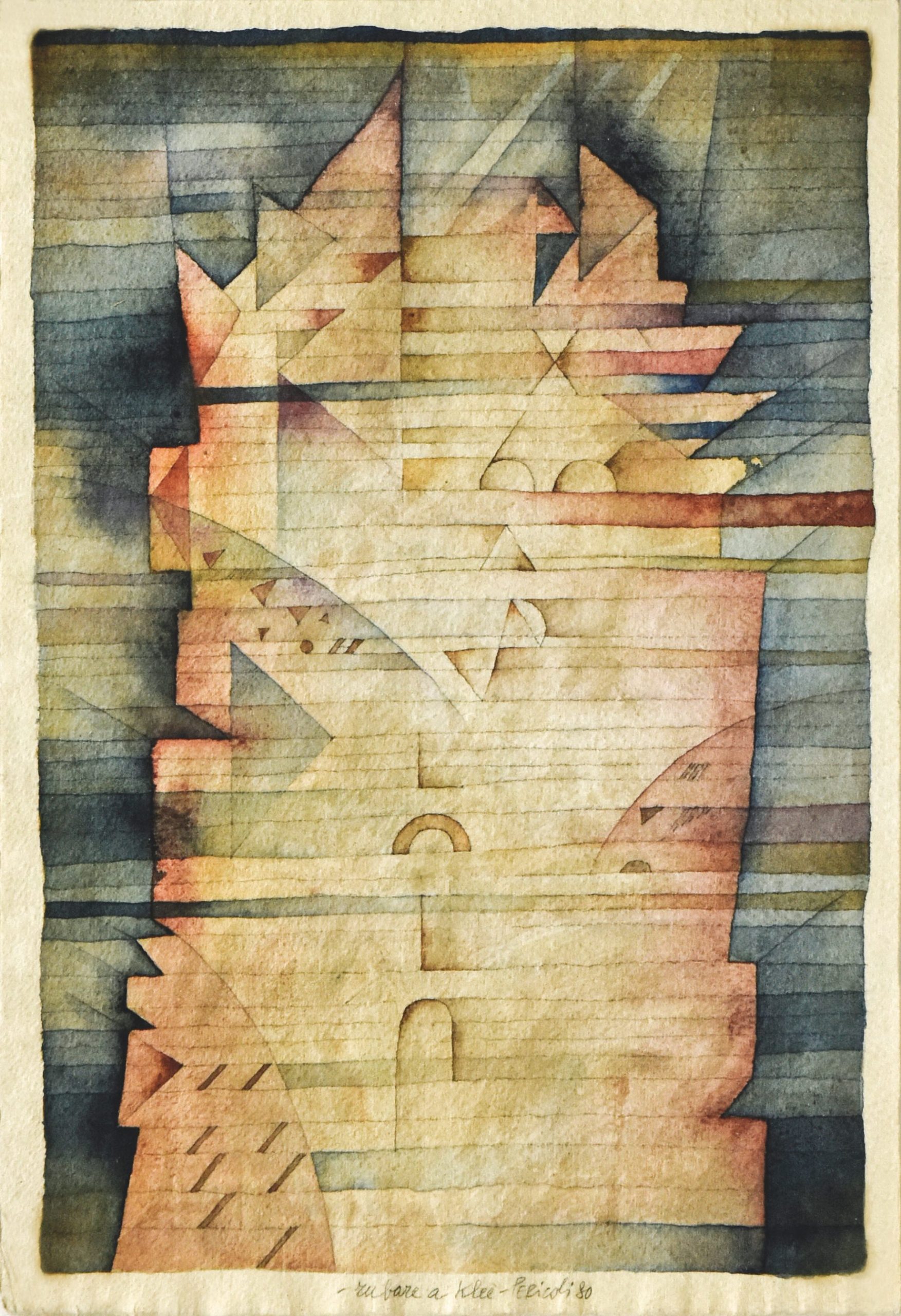 Tullio Pericoli. Rubare a Klee, 1980 Acquerello e matita su carta, 45 x 28 cm