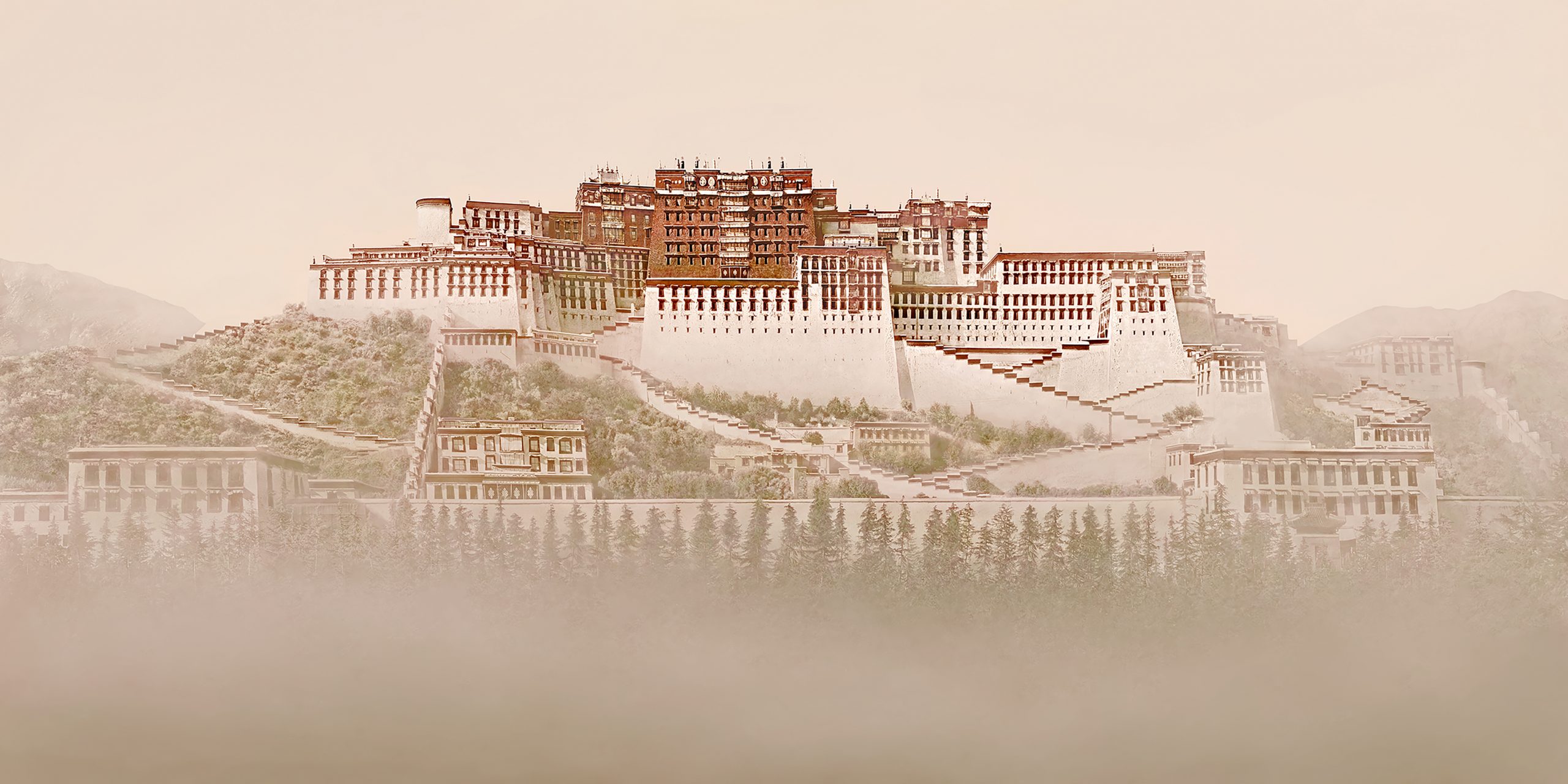 ©Irene Kung. Potala / Winter Palace or Winter Abode, 2021 D-print on rag paper Edition of 8 200 x 100 cm
