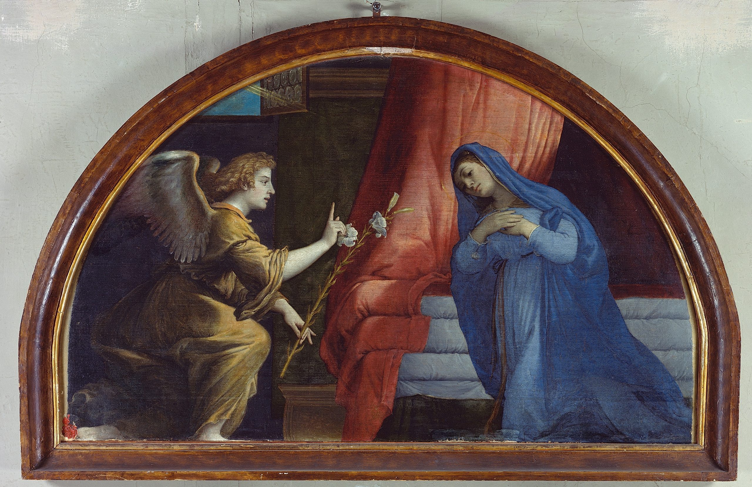 Lorenzo Lotto (Venezia, 1480 – Loreto, 1556 ?) Annunciazione (lunetta) 1534 ca. Olio su tela. Jesi, Musei Civici di Palazzo Pianetti © Musei Civici di Palazzo Pianetti, Jesi
