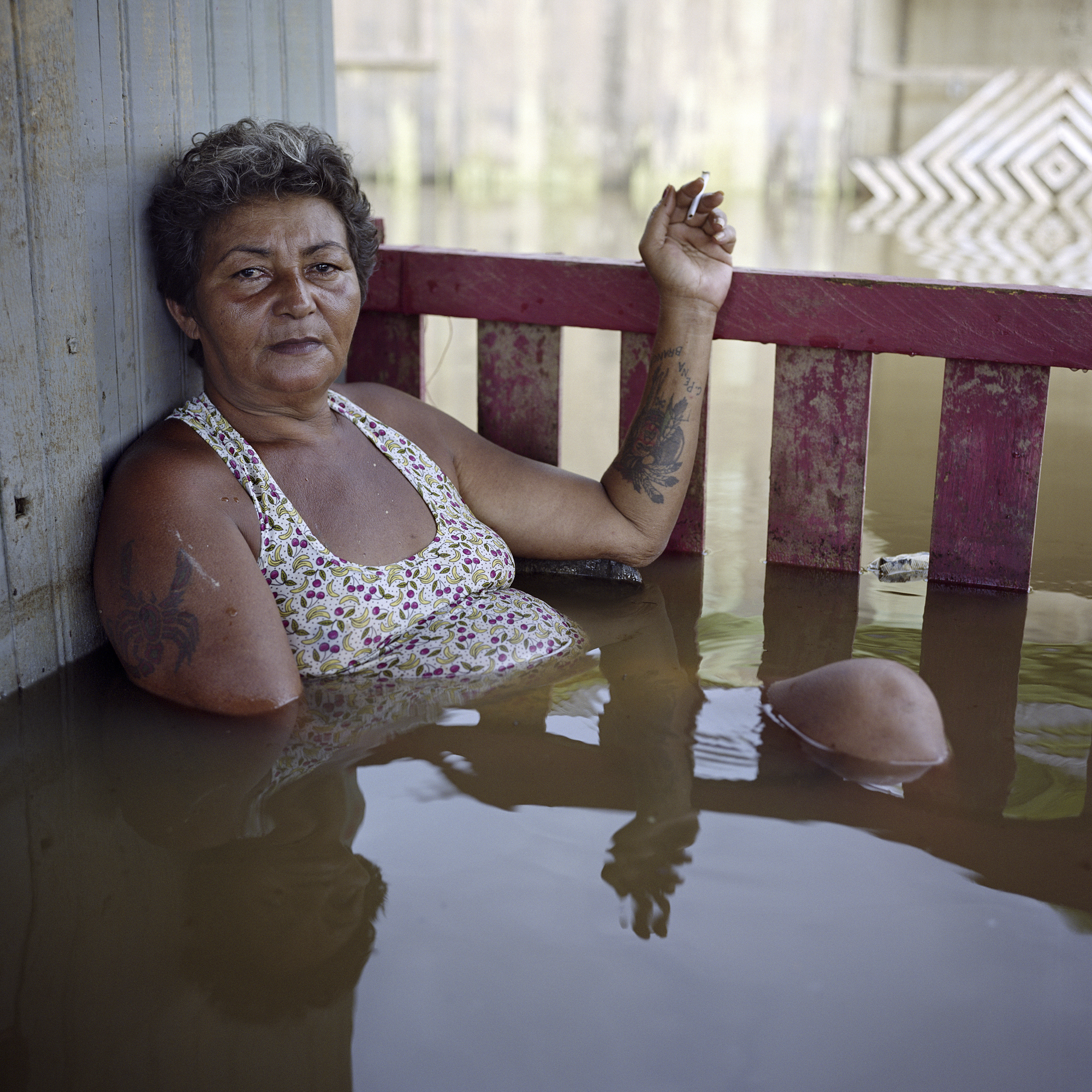 SUBMERGED PORTRAITS. Francisca Chagas dos Santos  Taquari District  Rio Branco  Brazil  March 2015. ©Gideon Mendel