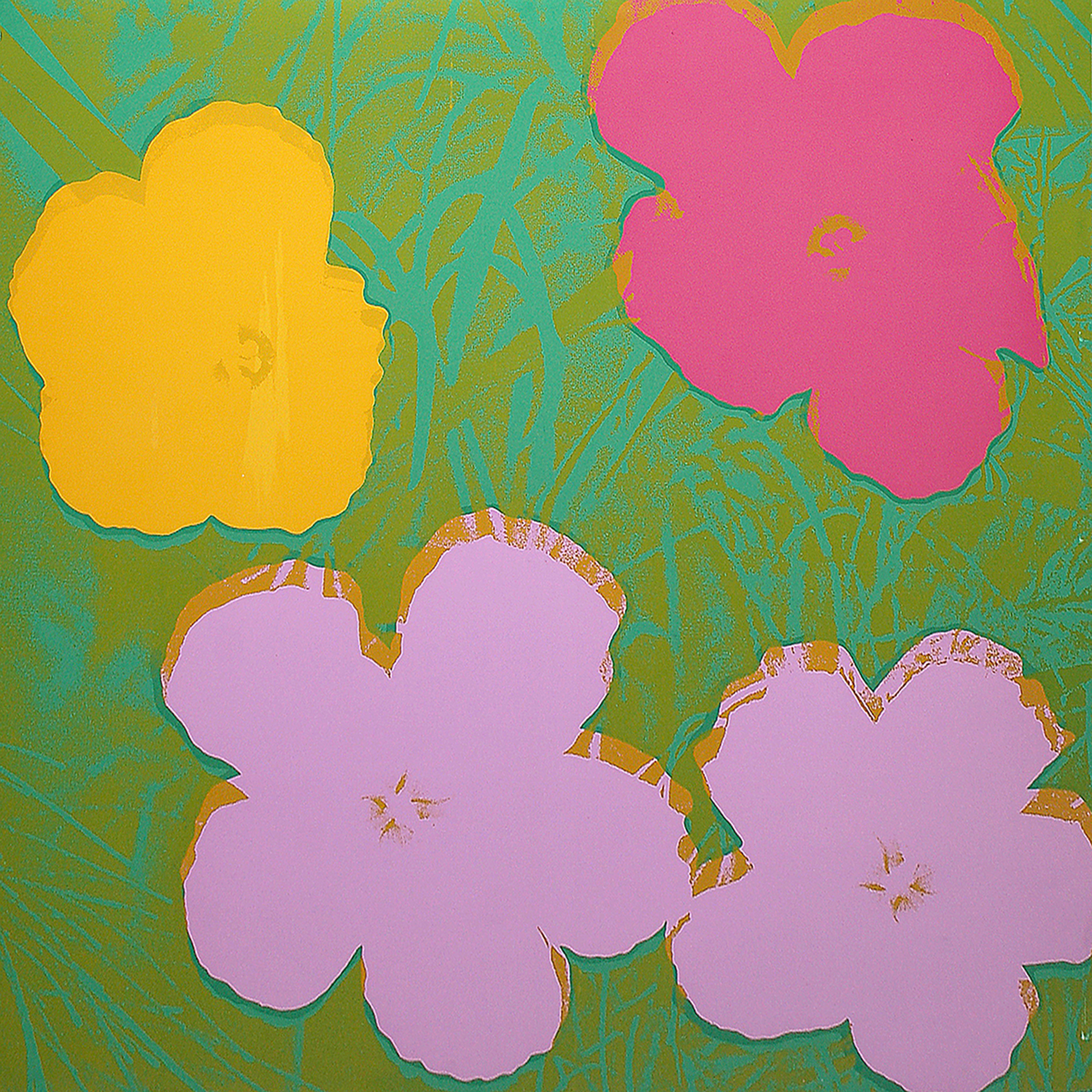 Andy Warhol, Flowers, 1968, serigrafia su carta, cm 91x91, Collezione privata
