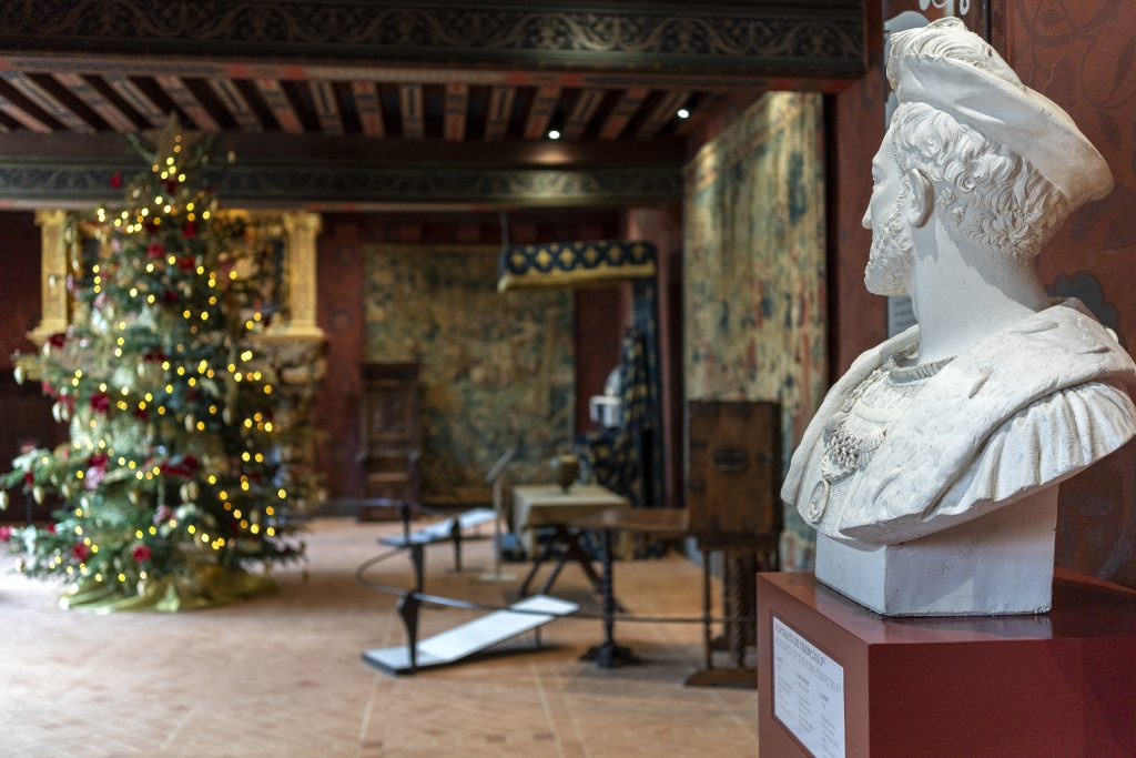 Addobbi natalizi nella cappella, del Castello Reale di Blois, nel Loir-et-Cher, nella cappella, nella sala degli stati generali e negli appartamenti reali. Ala Gaston d'Orléans, © N. Wietrich I Ville de Blois