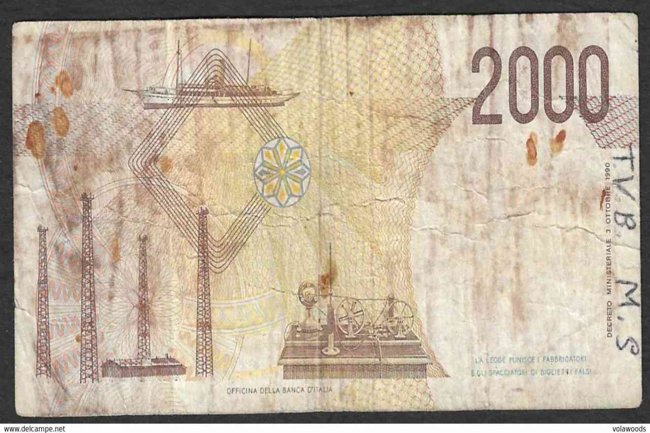 banconota 2000 lire valore